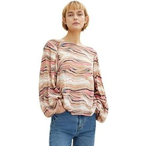 TOM TAILOR Denim Dames blouse 1034270, 30243 - Multicolor Marble Print, L