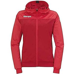 Kempa Prime Multi Jacket Women Handball jas met capuchon voor dames, chilirood/rood, XXL