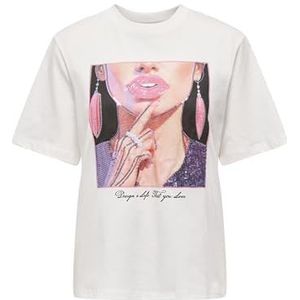 ONLY Onlsiff S/S Top Box JRS, cloud dancer, XS