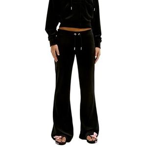 Juicy Couture Christine Low Rise Pants, sweatbroek, trainingsbroek voor sport, vrije tijd, fitness, met trekkoord van velours, in verschillende kleuren, casual broek, zwart, XL