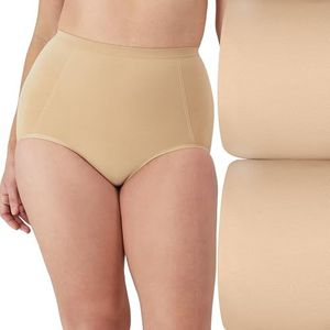 Bali Women's Shapewear Seamless Brief Ultra Control 2-Pack, Nude, Medium