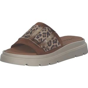 Tamaris Damessandalen 27234-44, cognac luipaard, 37 EU