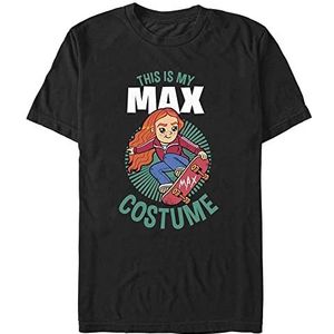Stranger Things Men's Max Kostume T-shirt met korte mouwen, zwart, 3XL, zwart, 3XL