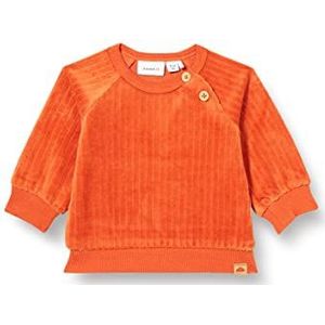NAME IT Nbmluck Ls Vel Sweatshirt voor babyjongens, rooibosthee, 50 cm