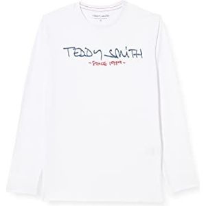 Teddy Smith Ticlass Basic ML T-shirt, wit, XS heren