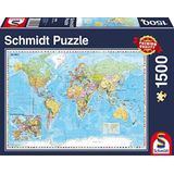 Schmidt Spiele 58289 De wereld, puzzel van 1500 stukjes