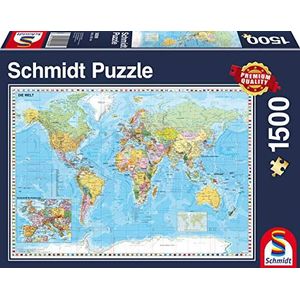 Schmidt Spiele 58289 De wereld, puzzel van 1500 stukjes