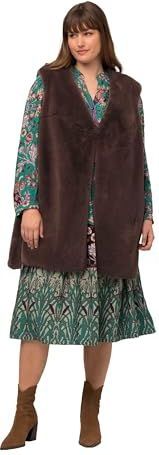 Ulla Popken Bodywarmer  donkerbruin