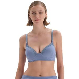 Dagi Lace-gedetailleerde modal niet-bekabelde Nursing beha voor dames, blauw, 95D