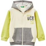 UNITED COLORS OF BENETTON Sweatvest  grijs gemêleerd / appel / wolwit