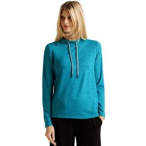 Cecil Damesshirt met lange, Frosted Aqua Blue Melange, L