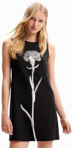 Overgooierjurk - Korte Mouwloze Jurk - Bloemenprint - Regular Fit