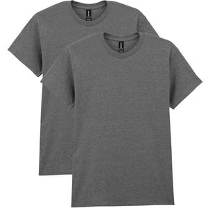 GILDAN Overhemd voor heren, ondoorzichtig (verpakking van 2), grafiet-heide, L