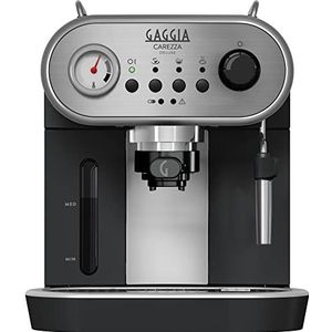 Gaggia RI8525/01 Carezza Deluxe handkoffiezetapparaat voor gemalen koffie en pads, 230V, 50Hz, 1900W, grijs/zwart