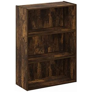 Furinno Boekenkast/Boekenplank/Opbergplanken, Engineered Wood, Amber Pine, 119,9 (B) x 49,8 (H) x 40,1 (D) cm (11208AP)