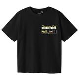 Name It - Nkmjarl Sponge Nreg Ss Top Box Cplg - T-shirt - Zwart - Jongens