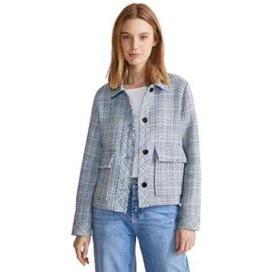 Street One Boucle damesjas, Warm Light Blue, 44