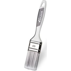 Boldrini kwast voor nagellak met synthetische borstelharen en ergonomische rubberen handgreep, maat 4 cm, gemaakt in Italië