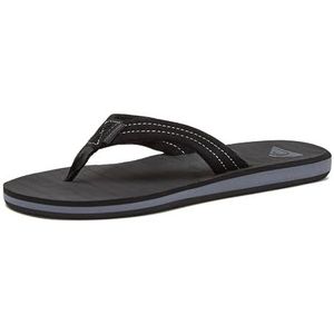 Quiksilver Heren Carver Suede 3 Point Flip Flop Atletische Sandaal, Zwart, 43 EU