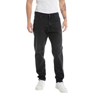 Replay Heren jeans van comfort denim, zwart (Black 098), 36W / 34L, Zwart 098, 36W x 34L