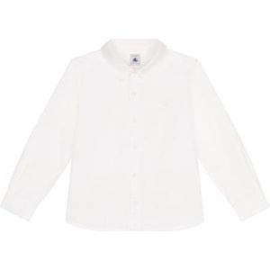 Petit Bateau Shirt met lange mouwen voor jongens, Wit, 3 Jaren