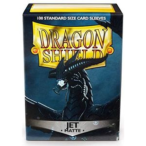 Arcane Tinmen ART11024 Sleeves: Dragon Shield Matte Jet (100) Standard Size 100pk-Jet, Black