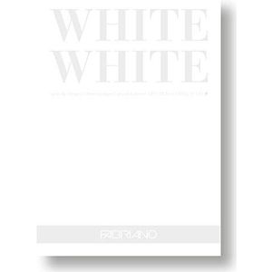 Fabriano 19100418 White Block, stralend wit papier met mat, ongecoat oppervlak, 300 g/m2, DIN A4, 20 bladen, ideaal voor pastels, kleurpotloden en markeerstiften