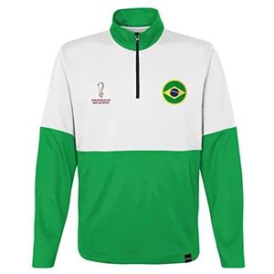 FIFA Officiële Fifa Wereldbeker voor heren 2022 1/4 Zip Pull Over - Brazilië Quarter Zip Pull Over (pak van 1)