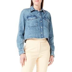 BOSS C_Birain Blouse voor dames, Open Blue461, 42