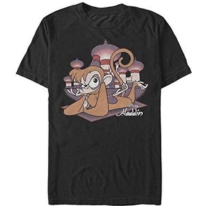 Disney Unisex Aladdin-Abu Organic T-shirt met korte mouwen, zwart, L