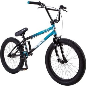 Mongoose Ritual BMX-fiets, 500 kinderen/jongeren, 51 centimeter, Hi-Ten stalen frame, remklauw remmen, blauw