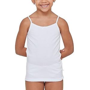 POMPEA Caraco Girl onderhemd voor meisjes en meisjes, Wit, 4-5 jaar