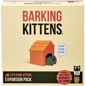 Exploding Kittens Barking Kittens uitbreidingspakket van Exploding Kittens - Kaartspellen voor volwassenen, tieners en kinderen - Leuke familiespellen (Edizione Inglese)
