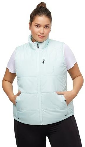 Ulla Popken - Gewatteerd Vest - IJsblauw - Waterdicht - Damesvest