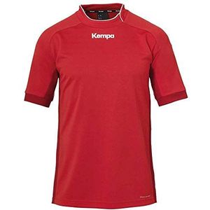 Kempa Prime T-shirt, asymmetrische kraag, voor heren, rood/chili, XXXL