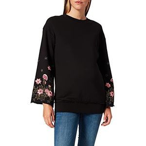 SUPERMOM dames sweater Ls Flower Sleeve omstandspullover