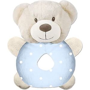 Rammelaar teddybeer blauw voor baby's