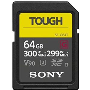 Sony SF-G64T SD-geheugenkaart (64 GB, UHS-II, SD Tough, G-serie)