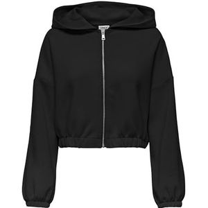 Onlscarlett Ls Elastic Zip Hood SWT Noos, zwart, 3XL