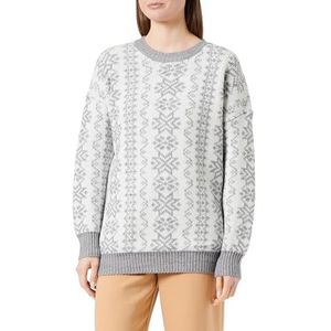 SIDONA Gebreide damestrui 15425014-SI01, grijs-wit, XS/S, grijs/wit, XS/S