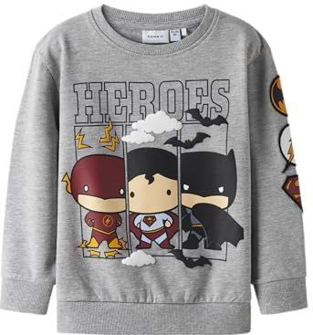 NAME IT - NMMOSMUS BATMAN - Sweatshirt - Beige / Grijs Gemêleerd / Donkerrood / Zwart
