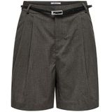 ONLY - Onlgaria Life Hw Belt Check Shorts - Walnoot - Dames