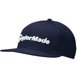 TaylorMade EvergGreen Flatbill Snapback Cap, 2024 Navy, marineblauw, Eén Maat