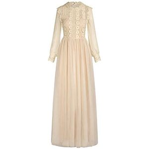 ApartFashion Dames APART avondjurk van kant met tule rok Special Occasion Dress, wit, regular