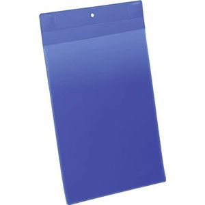 Durable 174707 Magnetische documenthoes A4 staand, extra sterke neodymium magneten, verpakking 10 stuks, blauw