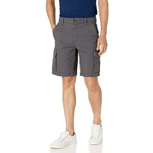 Amazon Essentials Men's Lichtgewicht cargoshort van stretch-ripstop met binnenbeenlengte van 25 cm, Donker Grijs, 42