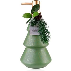Accentra zeepdispenser met handzeep WINTER SPA vloeibare zeep in een decoratieve glazen pompdispenser, geur: Fresh Pine & Winter Berries, decoratieve zeep voor vrouwen – kerstcadeau