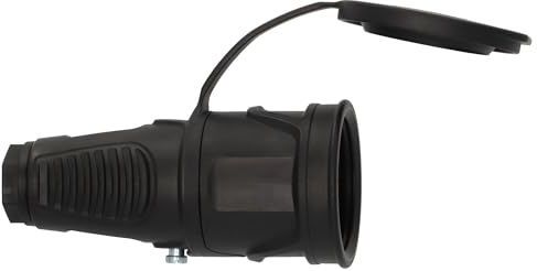 Brennenstuhl - CEE 7/3 - Stroomstekker - Zwart - Geaarde Rubber - IP54