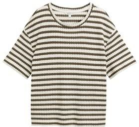 TOM TAILOR - 37852 - Sweatshirt - Olive White Stripe - Dames