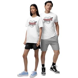 Republic of California Unisex URCTS021-XL-WH Trust-No-One T-shirt, wit, XL, Wit, XL